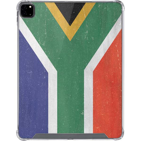 South Africa Flag Distressed iPad Pro 12.9in (2020) Clear Case